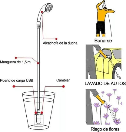 Portable Camping Shower - Stay Fresh Anywhere - camping, beach, or home